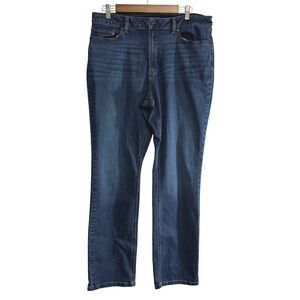LL Bean BeanFlex Straight Leg Favorite Fit Jeans Blue 16 M/T 507467